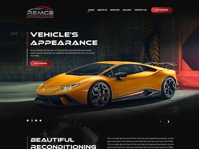 Car Reconditioning Website car reconditioning website car website landing page responsive website web design web development wordpress website