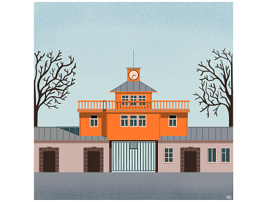 Buchenwald Camp buchenwald camp design digital editorial editorial illustration illustration prison
