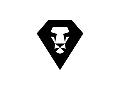 Diamond Lion Head diamond lion lion head logo mark lowpoly