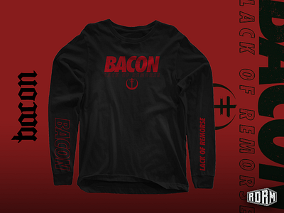 BACON - ON SALE! alternative band merch branding dark art design distressed illustration logo streetwear textures typography