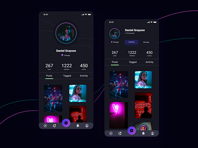 Dark UI concept exploration