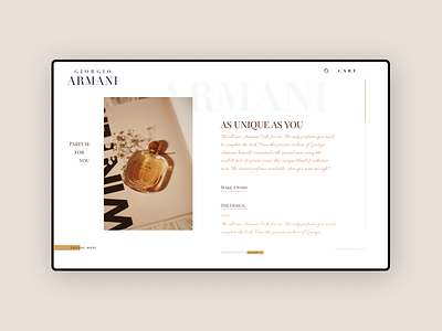Quick luxury design armani branding concept designer ecommerce in interface luxury perfume productpage shop ux webapp webui