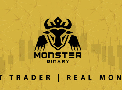 Banner Monster Binary on Youtube Channel design logo