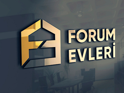 Forum Evleri Logo art background art bg branding design illustration logo photoshop typography ui vector wp