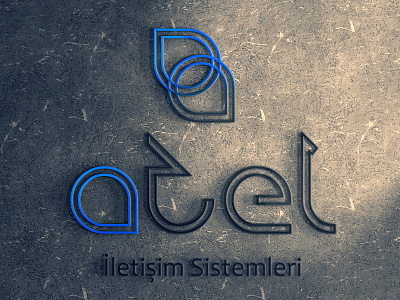 Atel Com. Logo - Blue art background background art bg branding design flat hd icon illustration logo logo 3d manipulation mockup photoshop typography ux vector wallpaper wp