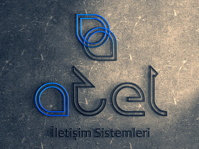 Atel Com. Logo - Blue