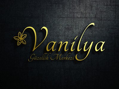 Vanilya Logo Gold art background bg branding design gold golden hd logo logo 3d logo design logodesign logotype photoshop typography