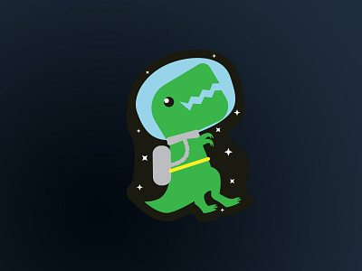 Lil Rex, Space Cadet branding design dino illustration sticker vector