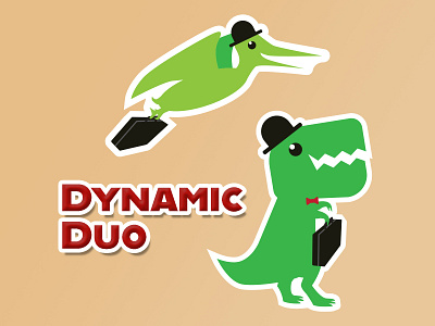 To the Office design dino illustration sticker vector