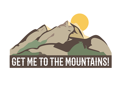 Mountains are calling. design doodle illustration mountain sticker vector