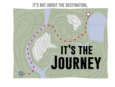 The Journey design destination illustration journey map sticker travel vector