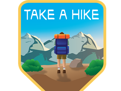Take a Hike design illustration sticker vector