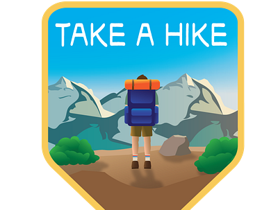 Take a Hike design illustration sticker vector