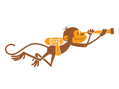 Monkey See Monkey Travel 02 design digital art grasshopperhill design hector guerrero logo vector art