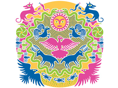 Animals And Sun God by Hector Guerrero on Dribbble