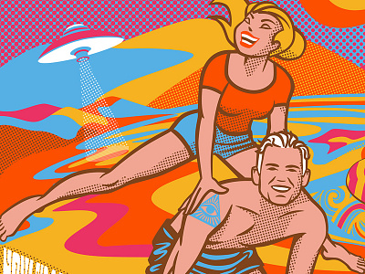 Psychedelic 60s Beach 1