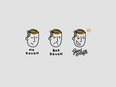 Community Initiative - GOOD DOUGH advert baking black character collab design doughnuts duval florida gold good dough good dough goodtype halftones illustration jacksonville local pastry san marco scissorfiesta