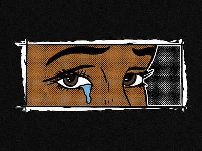 Brown Eyed Girl black black girl blackgirl brown comic crying pop art popart sad sad girl tears
