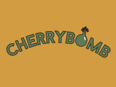CherryBomb army green bomb cherry doodle mustard scissorfiesta