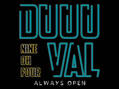 Duval Neon black duval florida gold jacksonville jags neon open scissorfiesta teal text