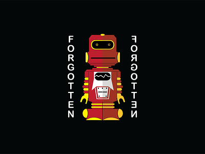 Forgotten 'Bot bot primary red robot rojo scissorfiesta toy vintage yellow