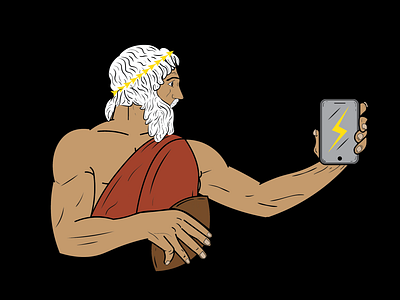 Zeus color football god illustration myth phone scissor scissorfiesta wip zeus