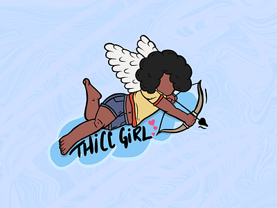 She’s thicc. adorable afro angel arrows bow brown cherub fluffy poc scissorfiesta tie wings
