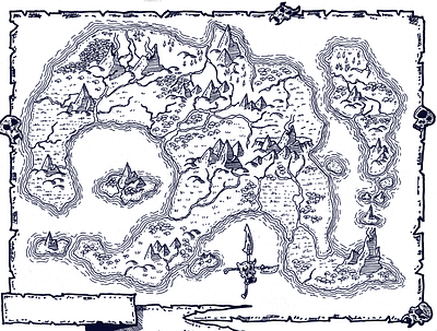 A Small Fantasy World dnd dnd map dungeon illustration dungeon map dungeons and dragons fantasy illustration fantasy map illustration map illustration world map