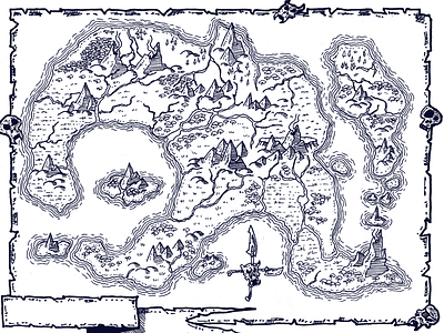 A Small Fantasy World dnd dnd map dungeon illustration dungeon map dungeons and dragons fantasy illustration fantasy map illustration map illustration world map