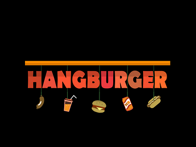 Hangburger Logo brand food illustration logo