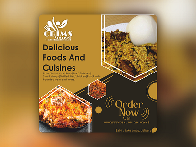 Obims Cuisine Banner Design banner design design graphic design restaurant