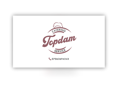 Topdam Catering Service branding design graphic design illustration logo logo design web design