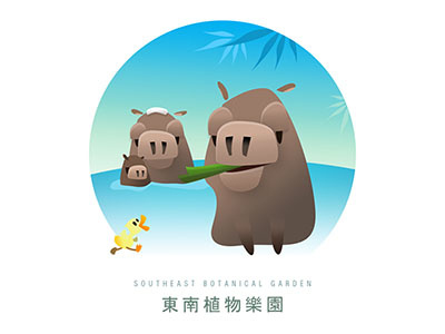 Capybara illustration vector