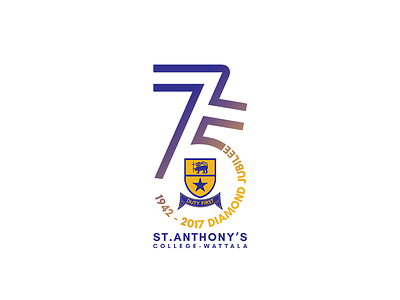 Logo for 75th Anniversary of St.Anthony's College anniversary diamond jubilee logo sri lanka