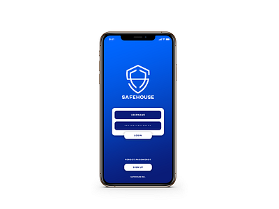 Safehouse Logo Design + Login Screen