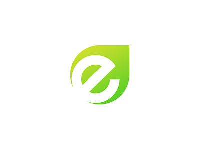 Simple Letter E with a Leaf - Design 1 concept design logo logo design monogram simplistic text typogaphy