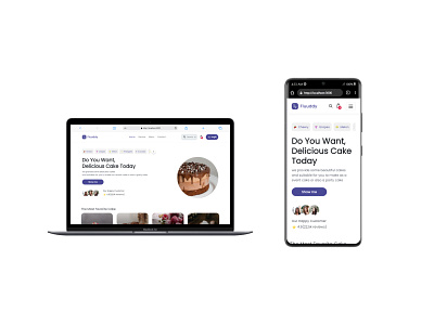 Cake Website UI/X + Frontend motion graphics ui ux website