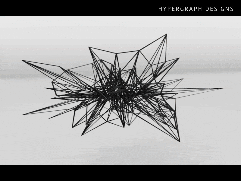 Hypergraph Designs 3d 3d illustration blender data visualization graphs hypergraph web design