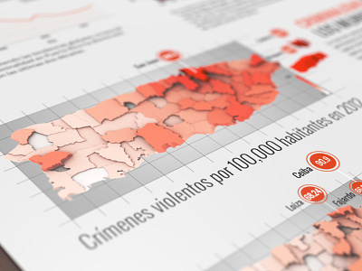 Visualization of Crime in Puerto Rico blender chloropleth choropleth crime data visualization infographic map puerto rico
