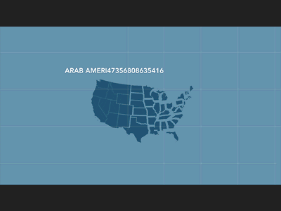 Arab American Population animation arab american demographics infographic animation motion design united states