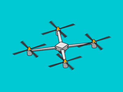 Drone blender cel shading drone motion motion design science technology toon shading uav