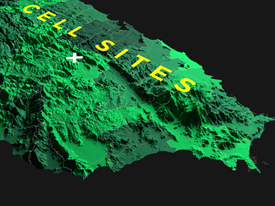 Puerto Rico Disaster Data 3d blender data visualization hurricane infographic information map mountains puerto rico topography