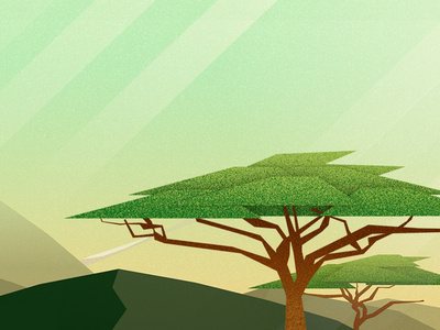 Thorn Acacias 3d acacia africa animation blender motion design motion graphics nature savanna tree