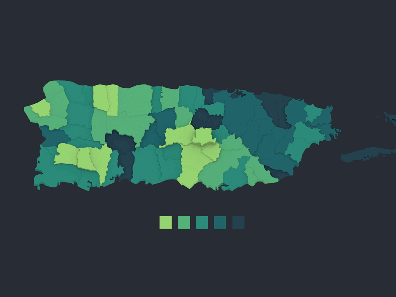 Heatmap blender chloropleth choropleth data visualization heatmap infographic information design island maps municipality puertorico