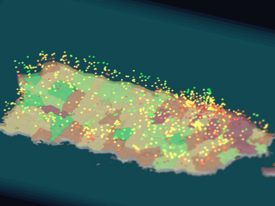 Layers of Data animation choropleth data data analytics data mapping datapoints depth of field infographic information motion design motion graphics puerto rico visualization