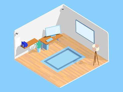 Isometric Office 3d after effects animation blender illustration isometric motion design motion graphics office
