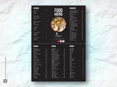 Food Menu Design advertising branding food foof menu graphic graphic design hotel menu menu menu card residency menu card