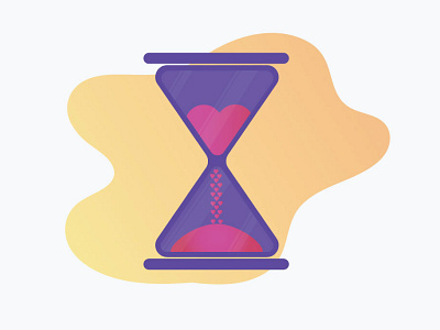 Time is the expensive gift to someone you love colorful cool design expensive flatdesign graphics heart hourglass illustration illustrator love sandclock