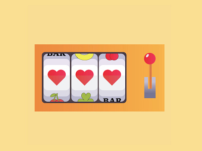 Casino casino casino art casino design casino games colorful design graphics heart illustration illustrator love slotmachine