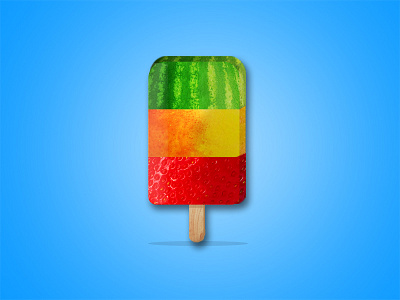 Fruits on Popsicle cool ice icecream mango manipulation photoshop strawberry summer watermelon